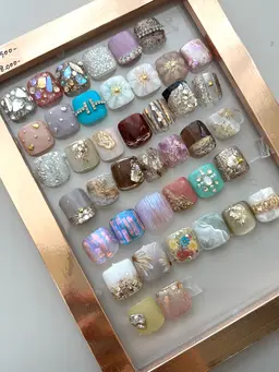 【フットジェル】 親指アート2本or 4本アート フットバス付き