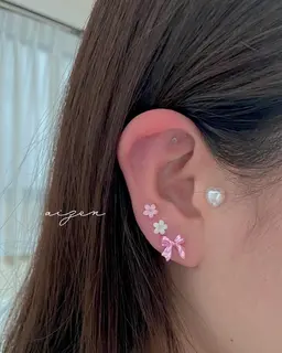 【ご新規さま限定価格】６パーツ（両耳）耳つぼジュエリー