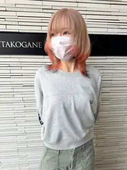 【🍭デザインカラー🍭】ケアブリーチ+デザインカラー+内部補修TR