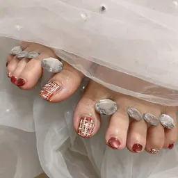 ⛄️冬のフットネイル【特別価格¥3980】　　　　　　　　　　　◎料金込み【他店オフ無料、フットバス付き】マグネットも