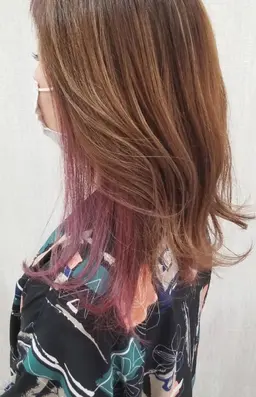 【今年も人気】カット➕フルカラー➕インナーカラー(ブリーチ有り)+TR【心斎橋/難波/韓国風/レイヤー/寒色系/暖色系】