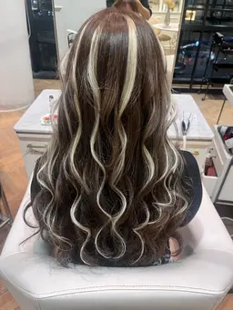 【エクステ】人毛シールエクステ10本🌈ハイライトやインナーも可能🎵エクステカット付