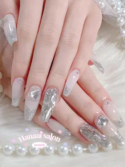 【オフ込】【パラジェル込】超人気ガラスフレンチ(パラジェル変更可)【マグネット変更無料】 ¥6980円→5980円