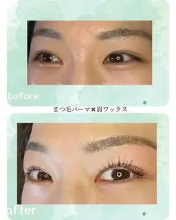 《ミニモ限定価格！》似合わせまつ毛パーマ×デザイン美眉ワックス