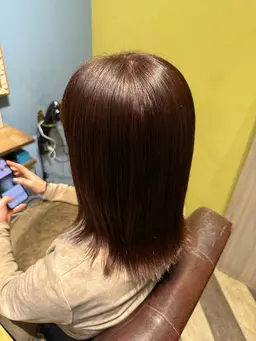 👒【頭皮に優しい】👒オーガニックカラー+カシミヤ酸熱トリートメント