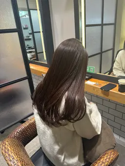 髪質改善カラー🌟+超音波アイロン付きトリートメント🫧