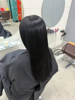 🐈⬛黒染めなし暗髪カラー🐈⬛就活にも🙆ワンカラー➕3stepトリートメント