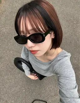 【デザインカラーならコレ🩵】ブリーチ＋オンカラー＋選べるsh・tr➡️8000円(裾カラーなど)⚠️記載あり