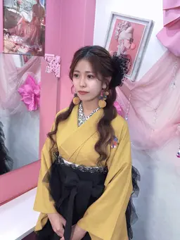 卒業式袴着付け（ヘアセット込み）