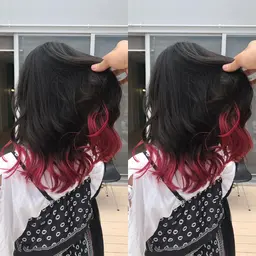 ♦️【グラデーション】毛先だけブリーチ➕毛先だけカラー➕3stepグロストリートメント♦️