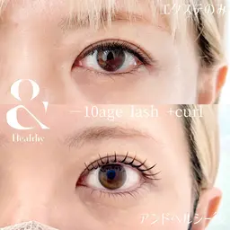 🍑【下りまつげ解消☆】エクステ100本×まつげパーマ(&Healthy)