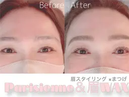 【同時施術】パリジェンヌ×美眉WAX脱毛【目元フルセット💗】