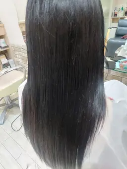 馴染ませカット+全体カラー+編み込みエクステ