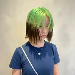 🧁新規当日予約限定🧁[ｹｱﾀﾞﾌﾞﾙｶﾗｰ]+[ｹｱﾄﾘｰﾄﾒﾝﾄ]/ケアブリーチ使用/2stepﾄﾘｰﾄﾒﾝﾄ付き