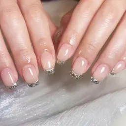 12月⭐オフ無料⭐ 🍒チップ＋ジェル長さだし⭐️ガラス/ミラー/マグネットフレンチ⭐️