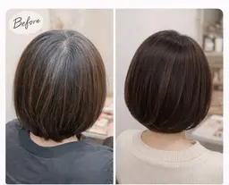 隠すだけじゃない”白髪染め✨自然な艶カラー！リタッチも是非⭕️