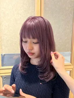 【SET🈹ハイトーンにしたい方はｺﾁﾗ👱🏻‍♀️】似合わせカット✂️➕2ケアブリーチ➕髪質改善カラー🎨
