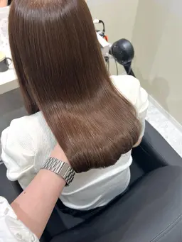 【見惚れる艶髪カラー🩵】 透明感カラー＋ダブルケア付き＋超音波TOKIO TR 〈アロマスパ付き〉