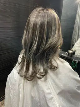 カット＋ハイライト＋カラー＋ハホニコトリートメント(超音波アイロン・ケアプロ使用)