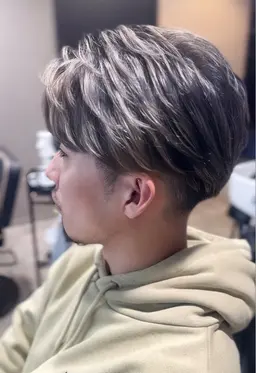 メンズカット、ブリーチ、バレイヤージュ