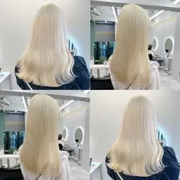 抜きっぱなしブリーチ(ケアブリーチのみのブロンドヘア)2step treatment