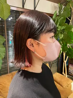 イヤリングorインナーカラー（ブリーチ＋オンカラー）