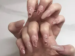 💫チップ長さだし+持ち込みデザイン(デザイン、パーツ6本まで)10500