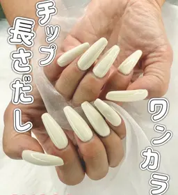 【モデル】チップ長さだし10本☆ワンカラーorラメグラデーション　7990円