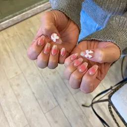 ハンド✋🏻4本art (オフ無)orフレンチorチークネイル