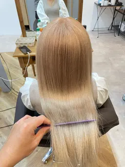 💎ケアブリーチ+髪質改善💎ダブルカラー➕ウルトワトリートメント✨