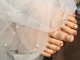 🍀フットネイル　ワンカラー・ラメ・ラメグラ🍀フットバス付き🫧