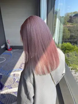 【透明感🫧淡色にしたい方🤍】ブリーチ1回ダブルカラー🪞+炭酸Spa+オリジナルトリートメント