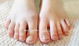 FOOT シンプルコース(1色のみ)(オフ別、フットバス&ケア込み)