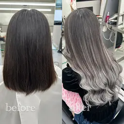 【バレイヤージュ風🦄】エクステでバレイヤージュ🤍80本付け放題‼️(52ｾﾝﾁ)