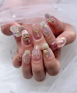 【練習モデル】自爪⭐️ハンドジェルアートネイル◇やり放題💅限定ストーン・パーツ・シールつけ放題+ハンドケア