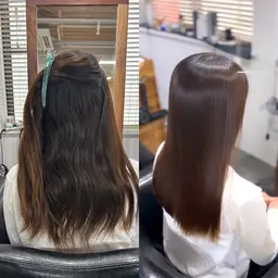 1日3名　完全マンツーマンでダメージ最小限/髪質改善美髪矯正ストレートパーマ＋ホームケアアウトバスミルク付き‼️