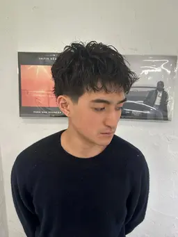 メンズカット×ショートパーマ（長さ規定あり）