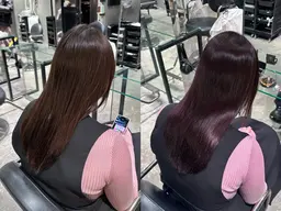 【ご新規様限定】弱酸性縮毛矯正+弱酸性カラー+髪質改善トリートメント