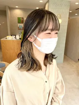 ブリーチ込みインナーカラー