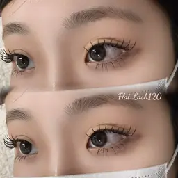 フラットラッシュオフ込み120本までつけ放題コーティング仕上げ