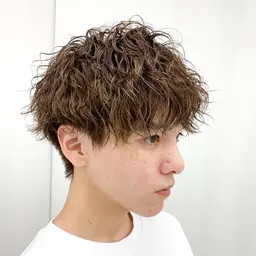 カット+メンズパーマ（ツイストスパイラル）※施術時間約2時間半