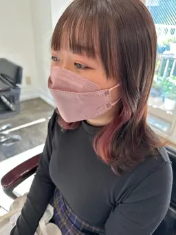 🧸デザインカラー🧸💕【似合わせカット+ハイライトorインナーカラー+炭酸スパ+Mask treatment】