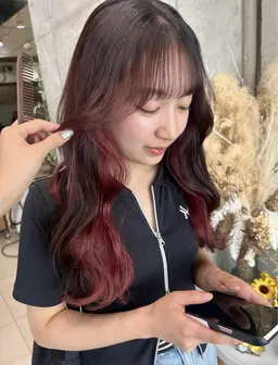 【🧸ིྀ平日18時お一人様限定🧸ིྀ】ブリーチ込イヤリングカラー/トリートメント追加可能🍒ྀི