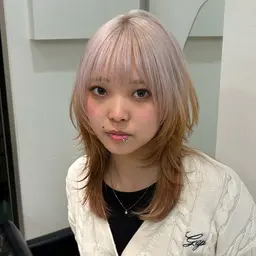 🌟ハイトーン🌟メンテナンスカット+ケアブリーチ+カラー+保湿トリートメント#ダブルカラー