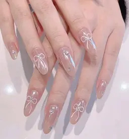 [10本チップ長さ出し]ミラーネイル🪞／オーロラネイル💅