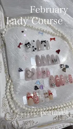 🎀レディー🎀定額コース【パーツ・ベースカラー色変え無料✨】【ジェルオフ無料✨】【ジェルオフあり】