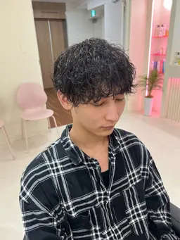 メンズカット×お客様に合った🌀波巻きパーマ🌀
