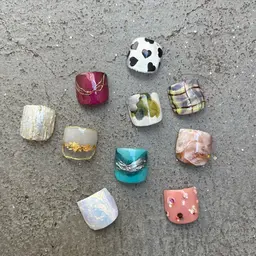 親指art×ワンカラーネイル