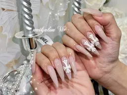 【チップスカルプ】長さだし🤍SNS大人気✞ 手作りクロムパーツスキンワンカラー