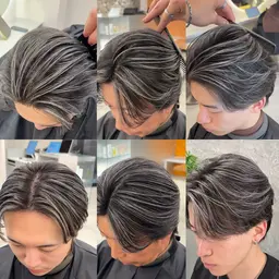 【ミニモ限定人気No.1】✨メンズホワイトプレミアムハイライト＋カット【ブリーチ2回】